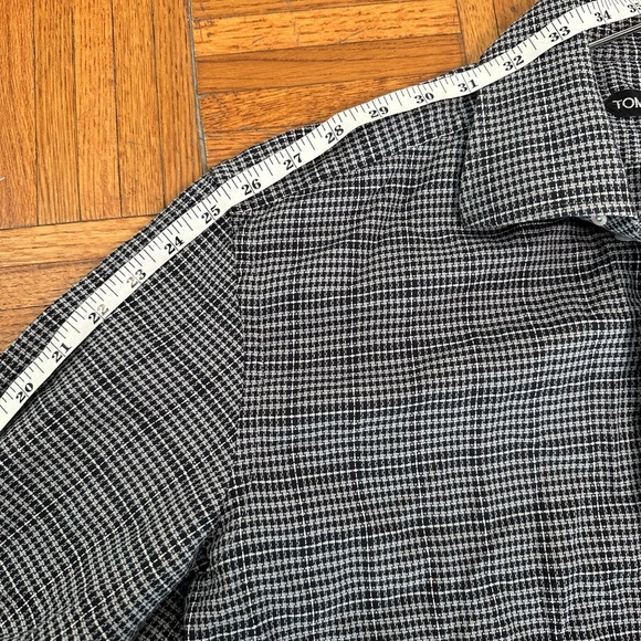 Tom Ford Micro Checked Button Down Long Sleeve Dress Shirt Men's Size 41 / 16 - Picture 8 of 10